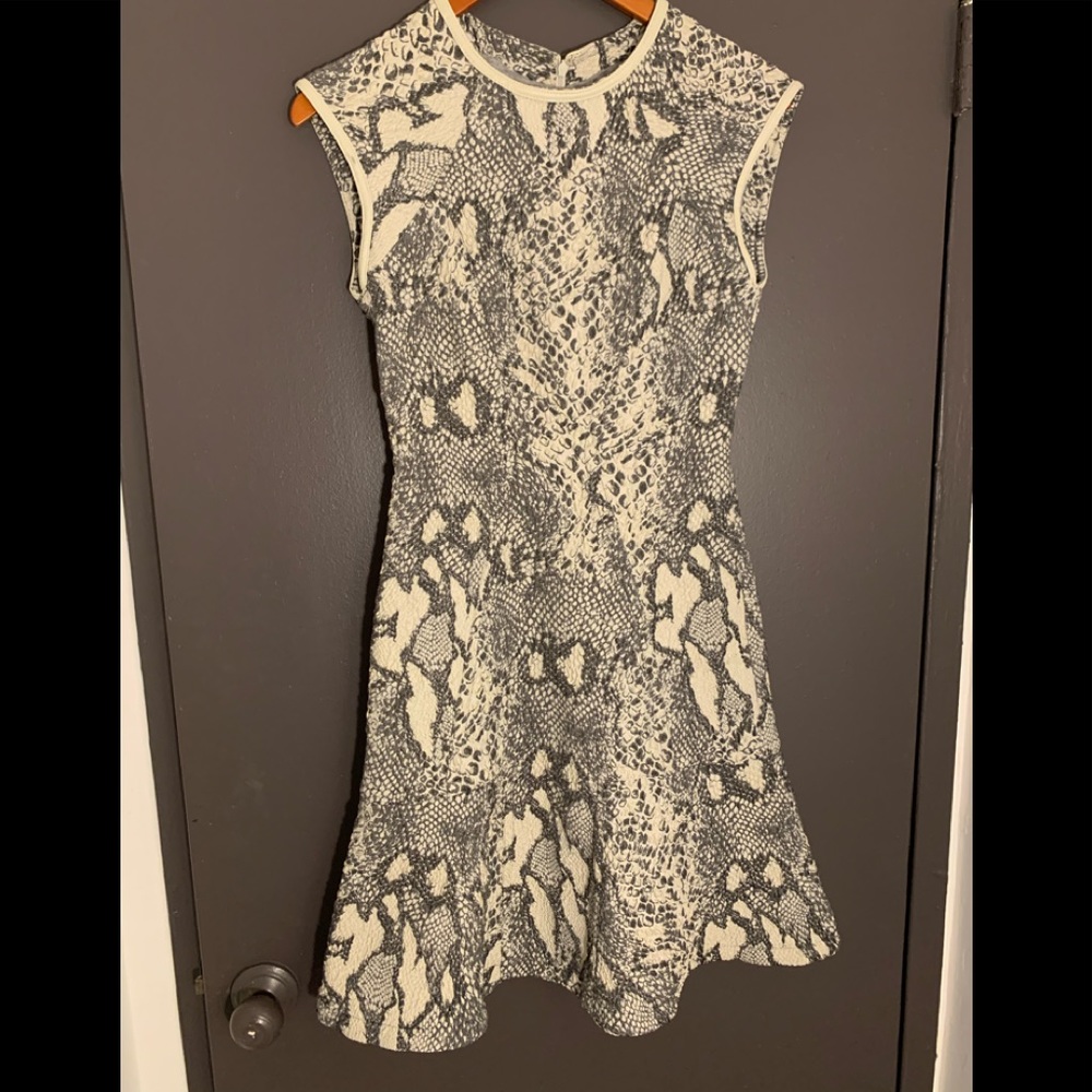 Yigal Azrouel- Black & Cream Snakeskin Dress